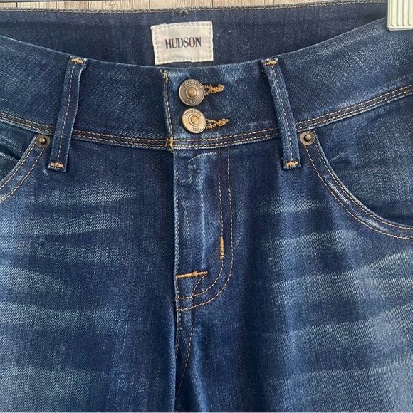 Hudson Jeans Dark Blue Beth Mid-Rise Baby Bootcut Jean Womens 28 - Picture 3 of 7